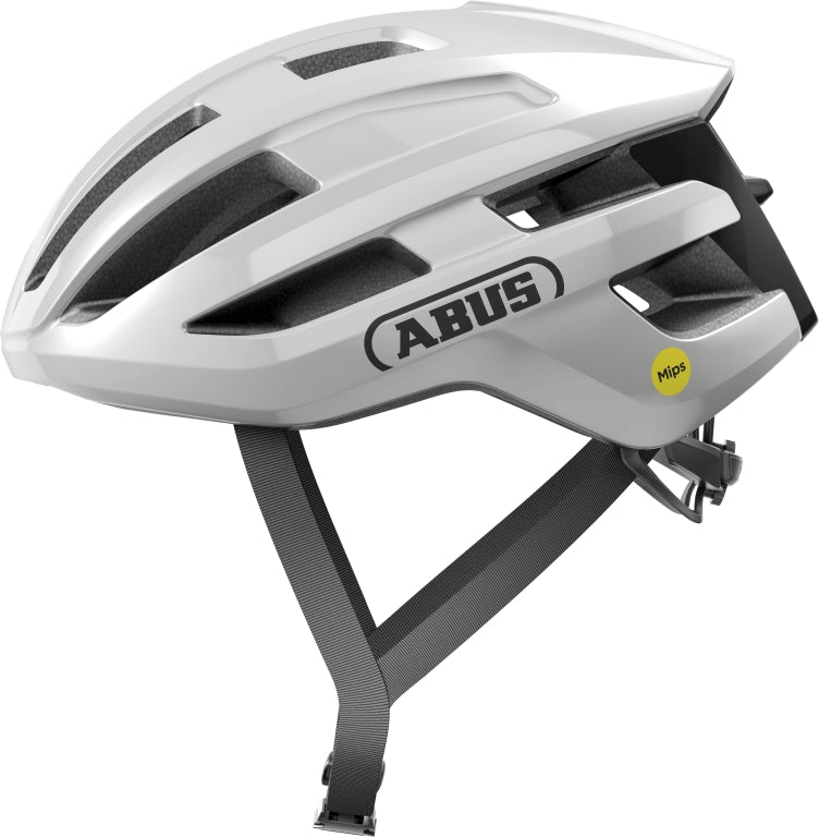 Hjälm PowerDome MIPS, shiny white M