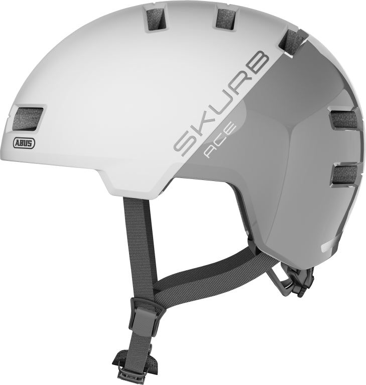 Hjälm Skurb ACE, silver white M